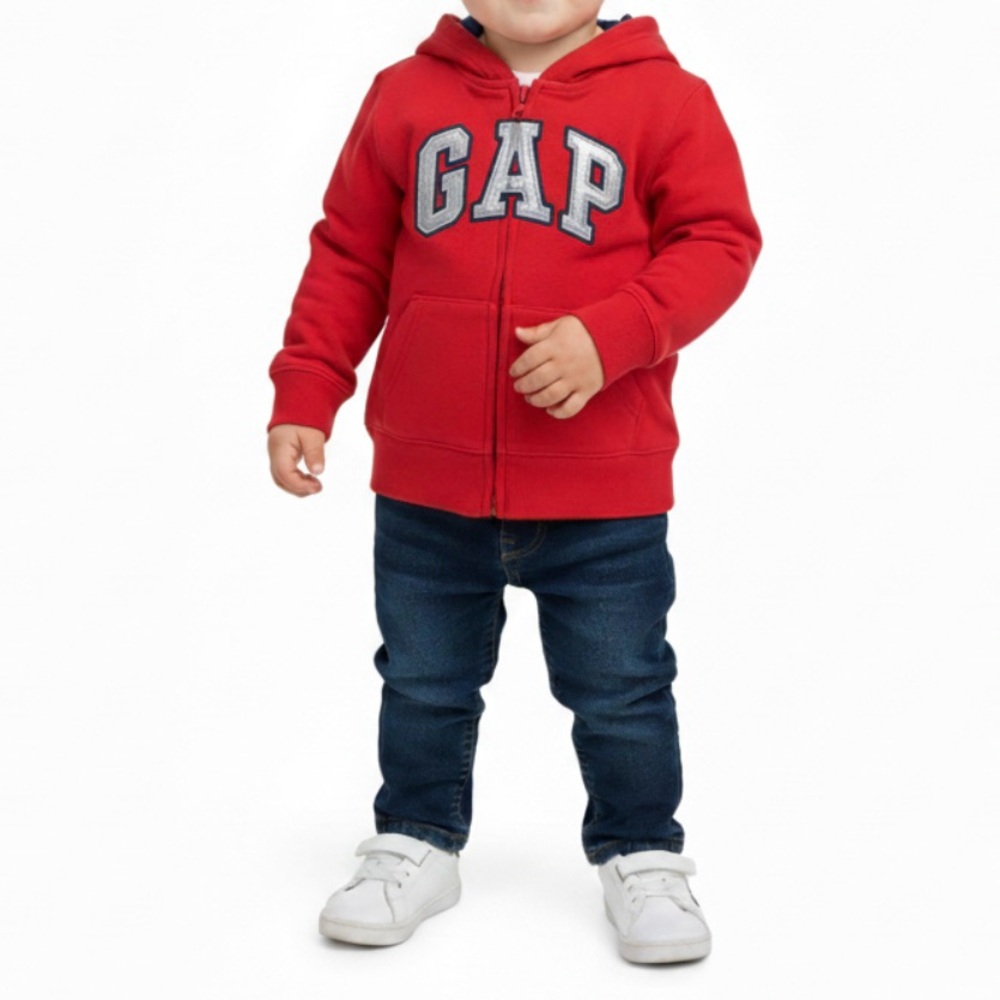 🔴 6/$25 SALE GAP Baby Size 4years Red Full Zip Hoodie